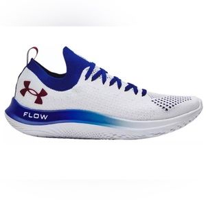 Under Armour Men’s White & Blue Flow Athletic Shoes